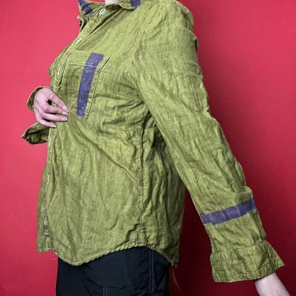 One of a kind / Vintage brownish green and purple button upโโโโโโโโโโโ - Picture 5 of 5